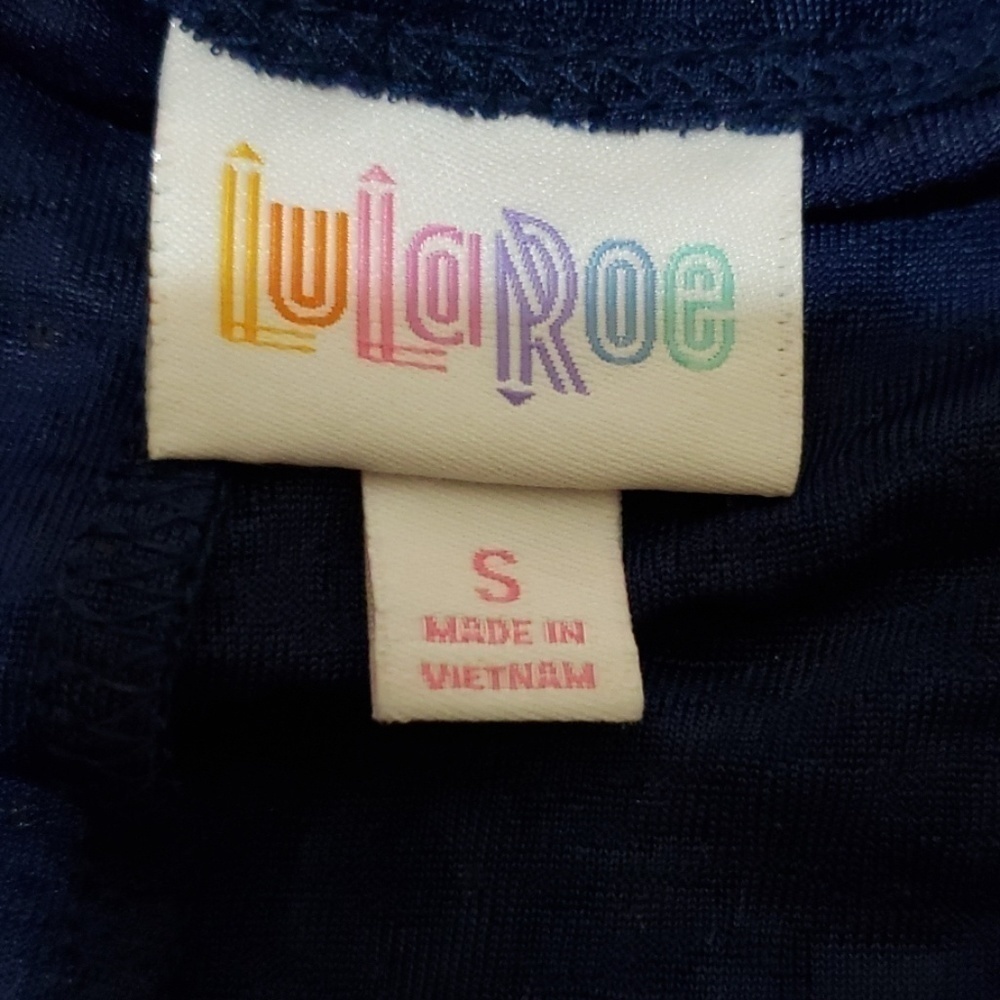 LULAROE Carly sparkly blue dress size S EUC - Picture 3 of 4